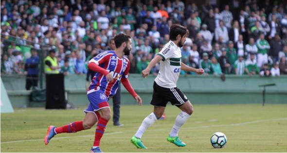 Muita briga, nada de gol: em jogo tenso, Coritiba e Bahia apenas empatam