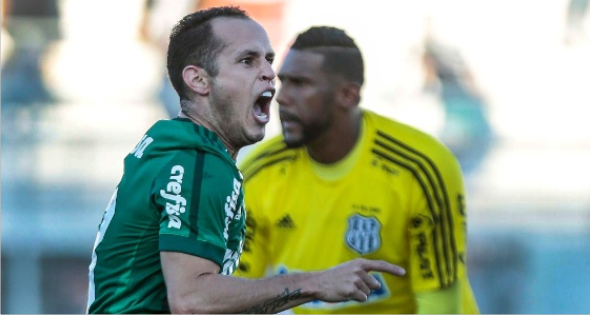 Guerra faz dois gols e coloca Palmeiras no G-4 com vitória sobre a Ponte