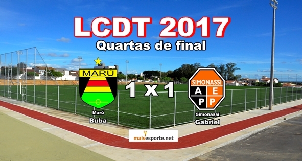 Marú e Simonassi ficaram no empate em primeiro jogo das quartas de finais da LCDT 2017.
