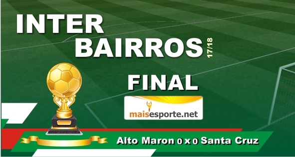 Primeira final do Campeonato Interbairros entre Alto Maron e Santa Cruz terminou empatado