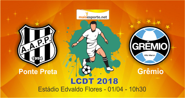 Ponte Preta e Grêmio estreiam pela LCDT em jogo muito esperado por ambas as equipes