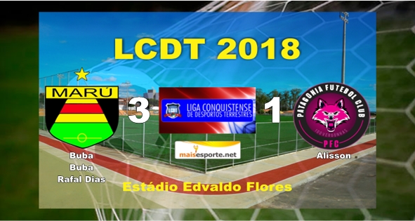 Marú impôs ritmo de jogo e venceu o Patagônia por 3 a 1 no Campeonato da LCDT