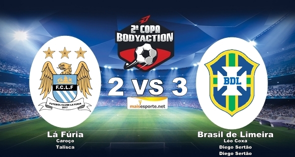 Brasil de Limeira mostrou poder de reação diante do Lá Fúria na Copa Bodyaction