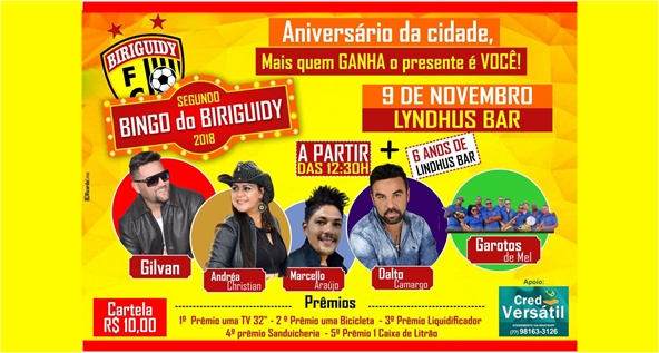 Segundo Bingo do Biriguidy promete agitar Vitória da Conquista